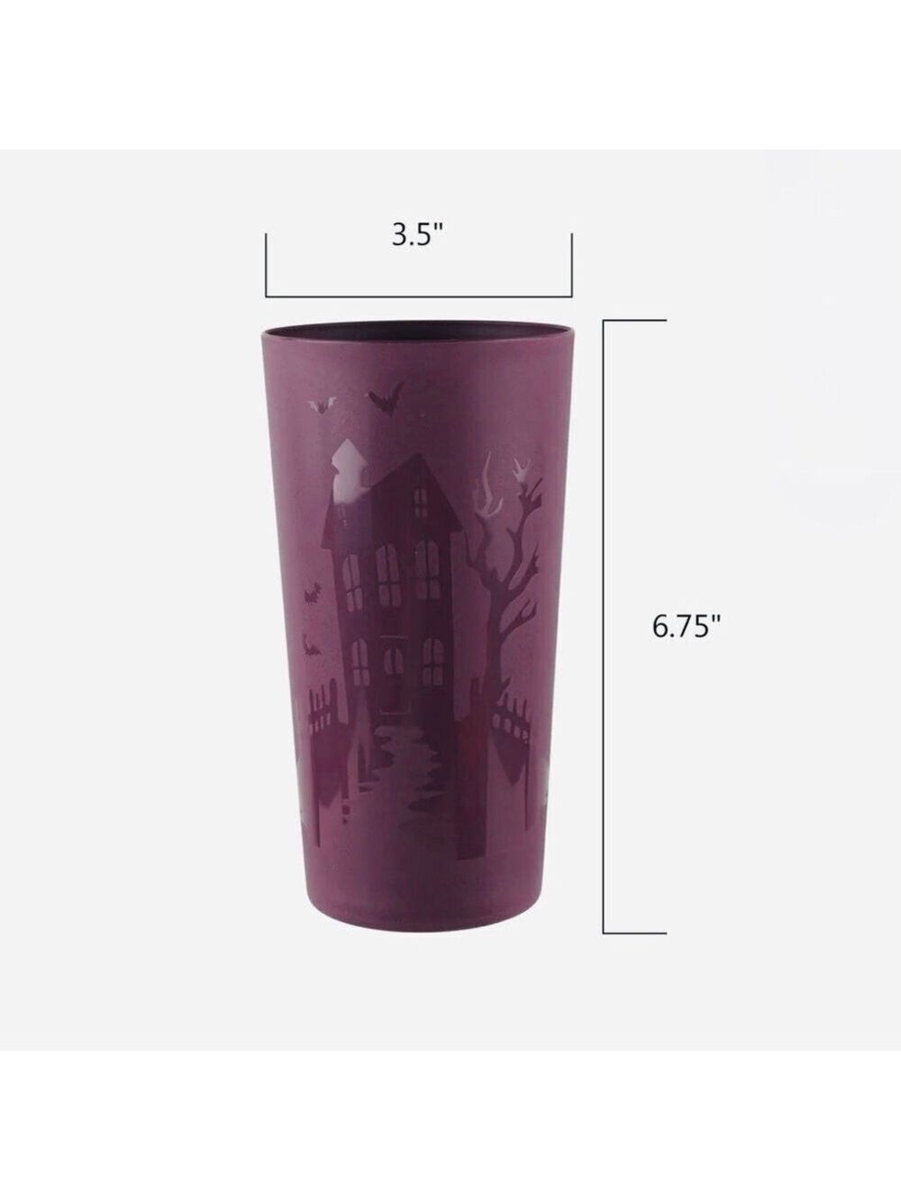 Mainstays Haunted House Dinnerware Set Purple Plum 3 Piece 3-Piece - Picture 13 of 16